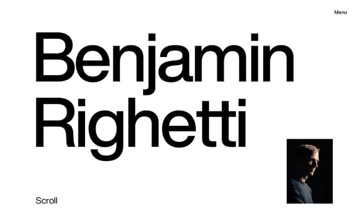 Benjamin Righetti website preview