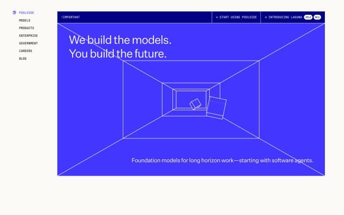 Poolside website preview