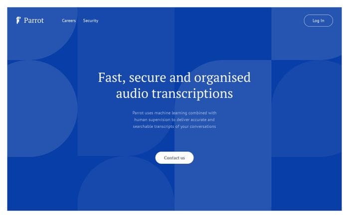 Parrot website preview
