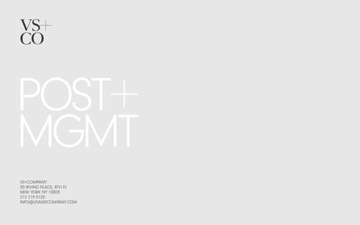 Post Production, Fine Art Printing, Creative Management | VS+CO, New York City website preview