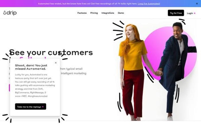 Drip website preview