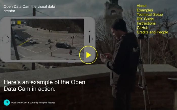 Open Data Cam - moovel lab website preview