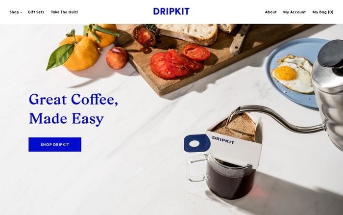 Dripkit - Make Great Coffee, Anywhere website preview