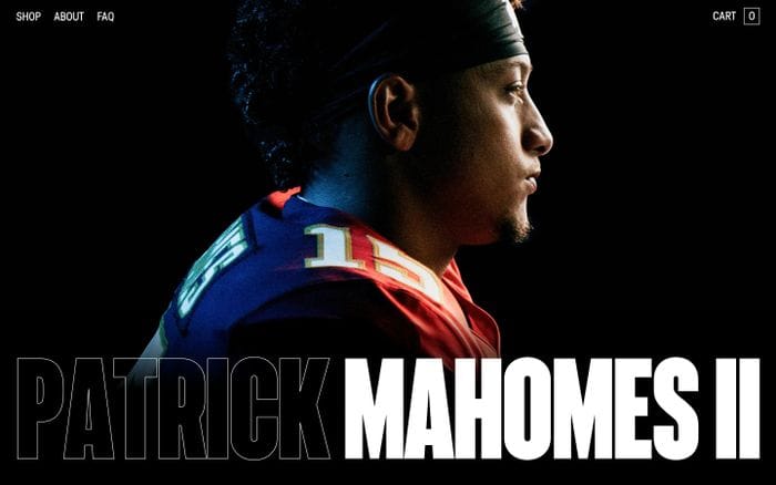 Patrick Mahomes Store website preview