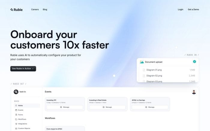 Rubie website preview