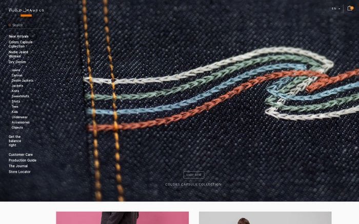 Nudie Jeans website preview