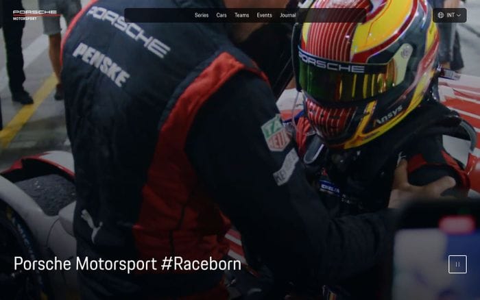 Porsche Motorsport website preview