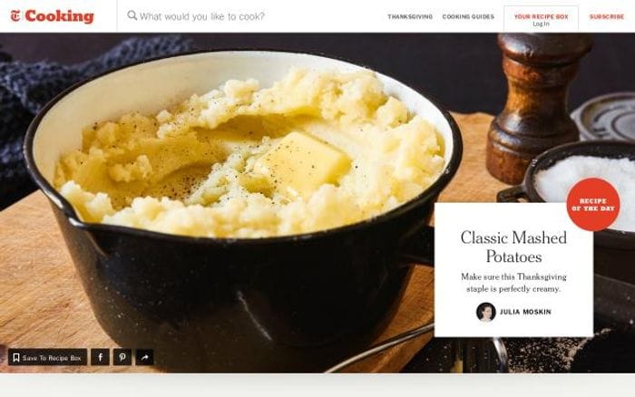 Cooking website preview