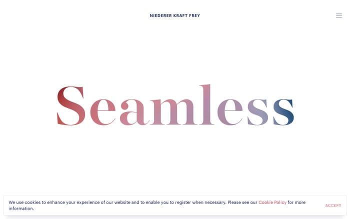 Niederer Kraft Frey website preview