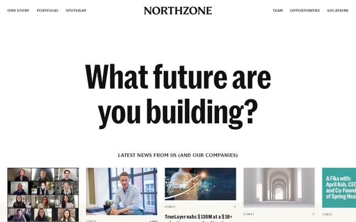 Northzone website preview