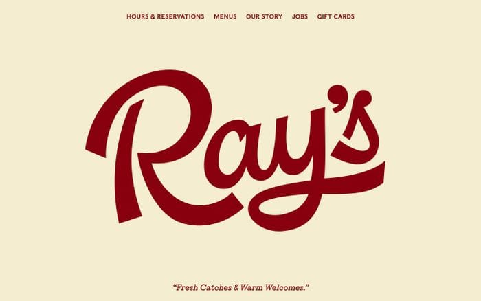 Ray's Waterfront website preview