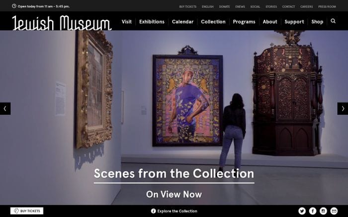 The Jewish Museum website preview