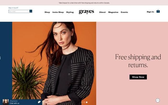 Grayes website preview