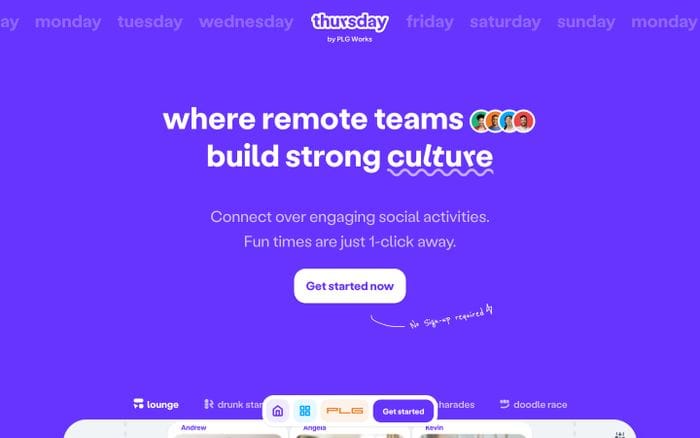 Thursday website preview
