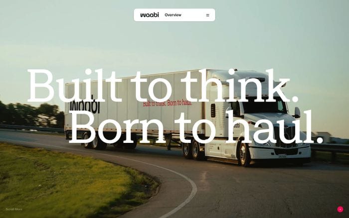 Waabi website preview