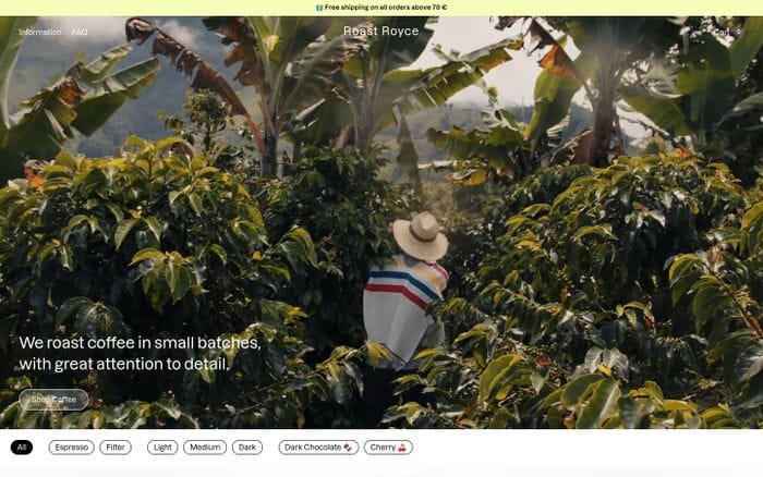 Roast Royce website preview