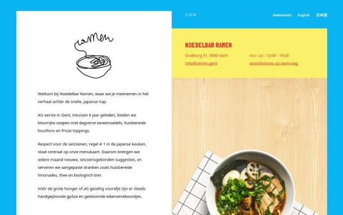 Ramen website preview