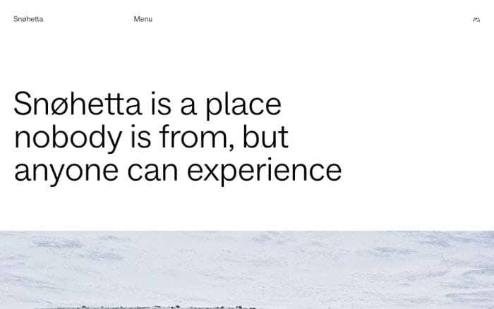 Snøhetta website preview