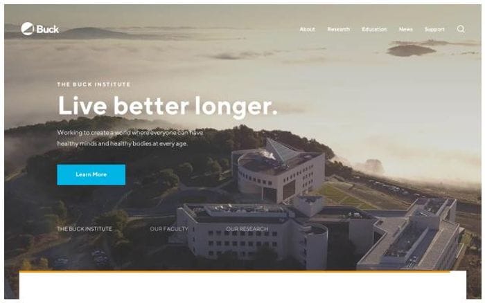 Buckinstitute website preview