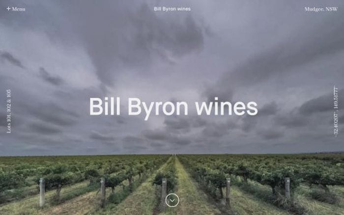 Billbyronwines website preview