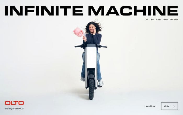 Infinite Machine website preview