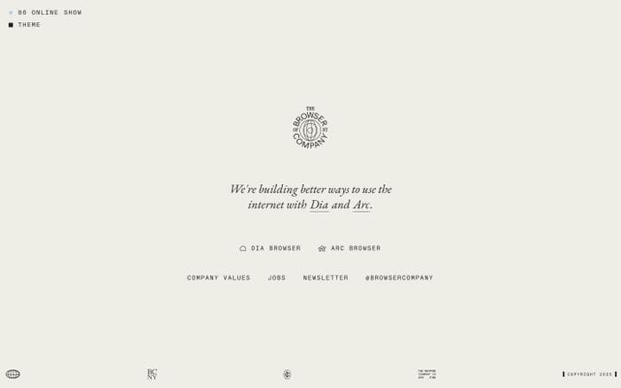 The Browser Company website preview