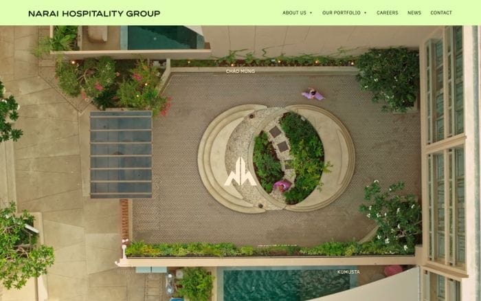 Narai Hospitality Group website preview