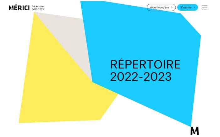 Mérici répertoire website preview