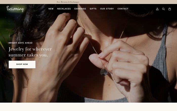 Becoming website preview