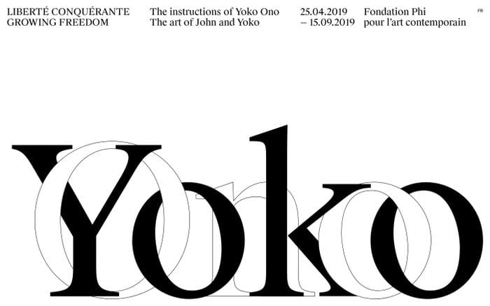 Yoko Ono - GROWING FREEDOM - Fondation Phi pour l’art contemporain website preview
