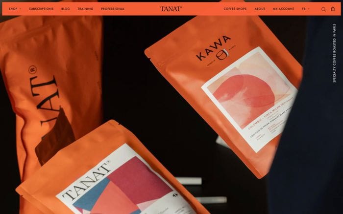 Tanat Coffee website preview