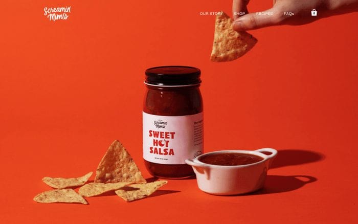 Screamin' Mimi's | Screamin' Mimi's Sweet Hot Salsa website preview