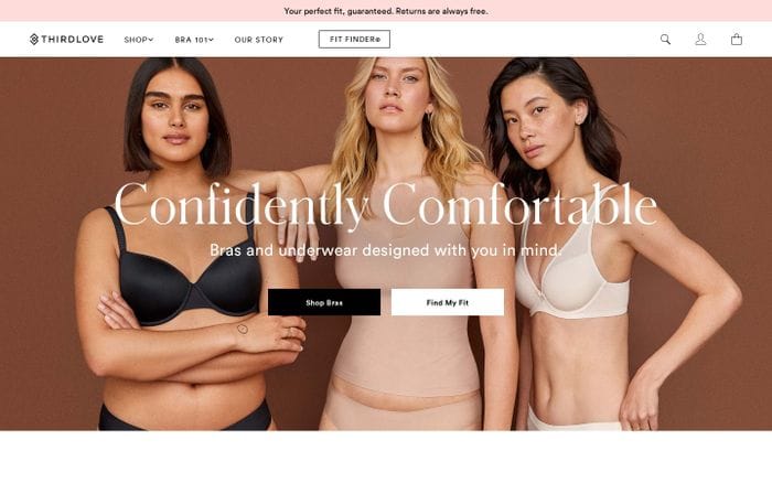 ThirdLove website preview