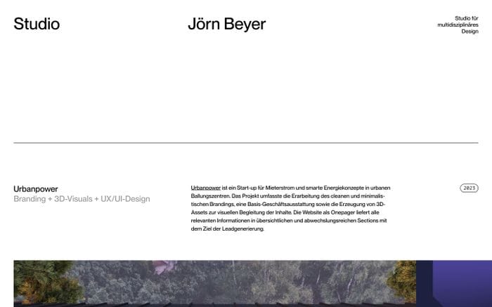 Studio Jörn Beyer website preview