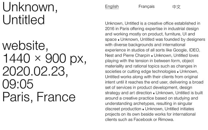 Unknown, Untitled website preview
