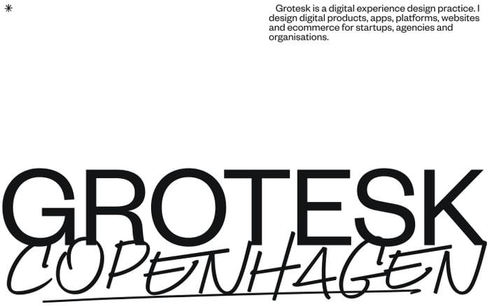 Grotesk Copenhagen website preview
