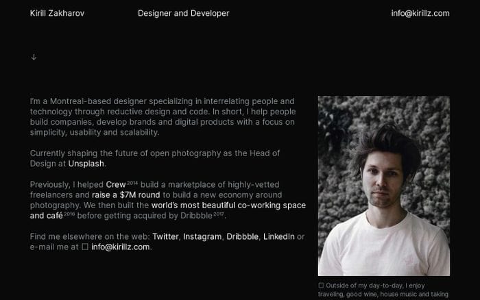 Kirill Zakharov website preview