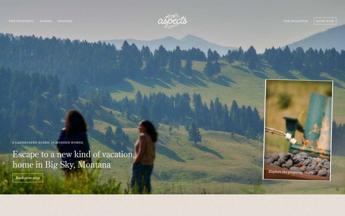 Aspects Big Sky website preview