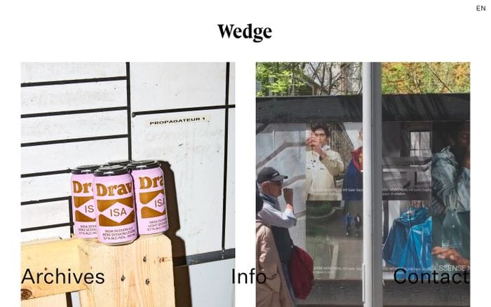 Wedge website preview