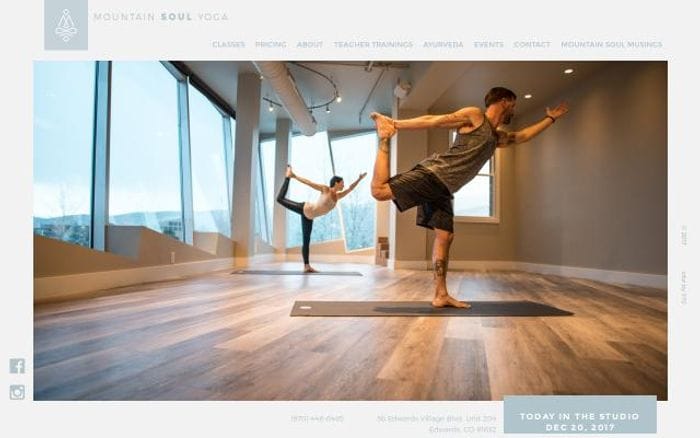 Mountainsoulyoga website preview