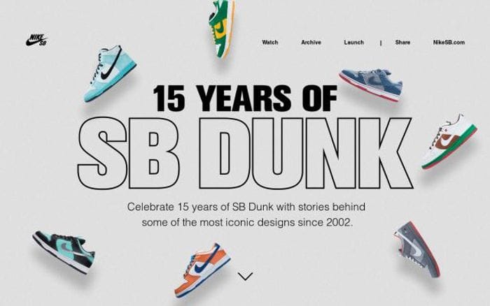 Nike website preview