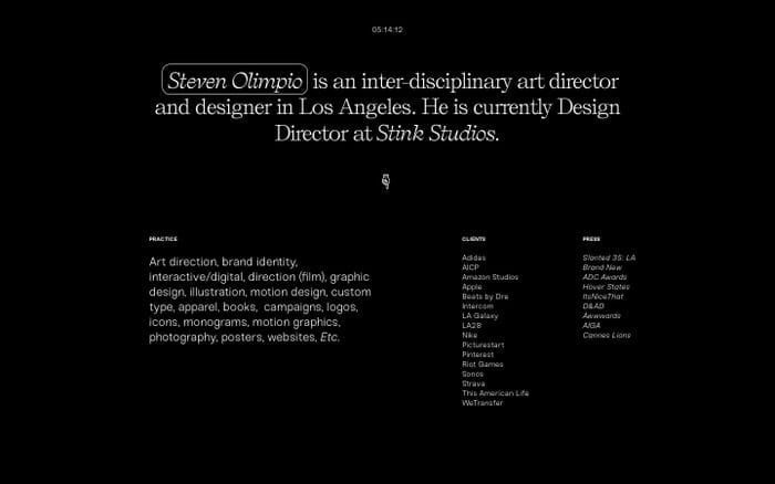 Steven Olimpio website preview