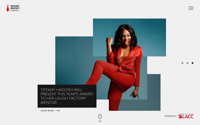 Rodney Respect Award website preview