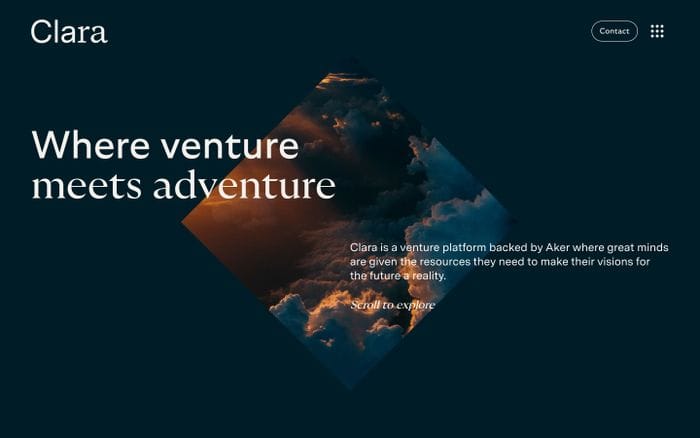 Clara website preview