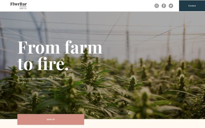 FLWR Bar website preview