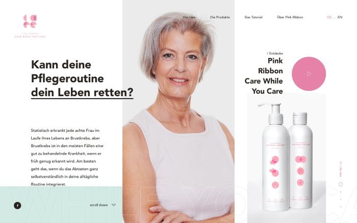 Pink Ribbon | Care While You Care website preview