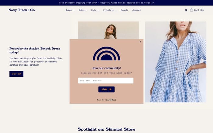 Navy Trader Co website preview