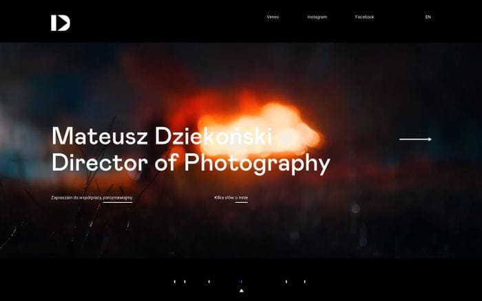 Mateusz Dziekonski website preview