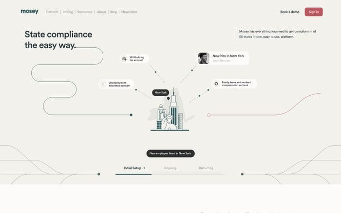 Mosey website preview