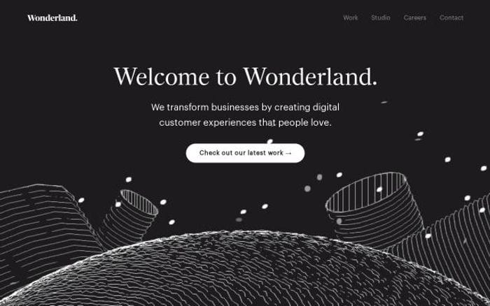 Wonderlandindustry website preview